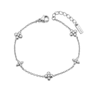 bracelet trèfle argenté