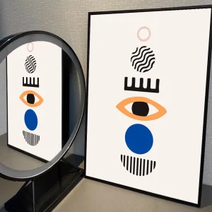 affiche moderne oeil turque géométrique