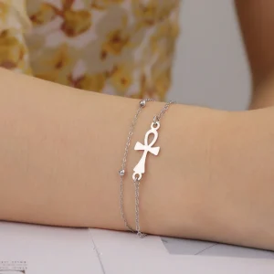 bracelet Ankh acier inoxydable