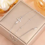 bracelet croix Ankh argent