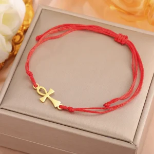 bracelet croix de Ankh en acier inoxydable