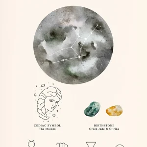 affiche spatiale zodiaque Vierge