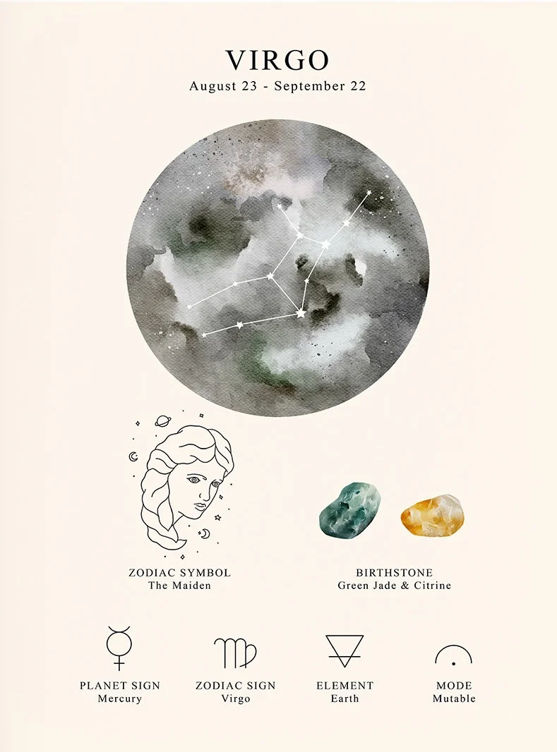 affiche spatiale zodiaque Vierge
