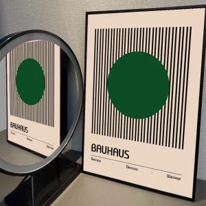 affiche moderne verte Maison Janed
