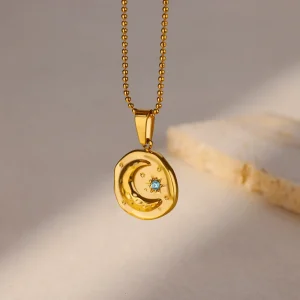 collier pendentif lune