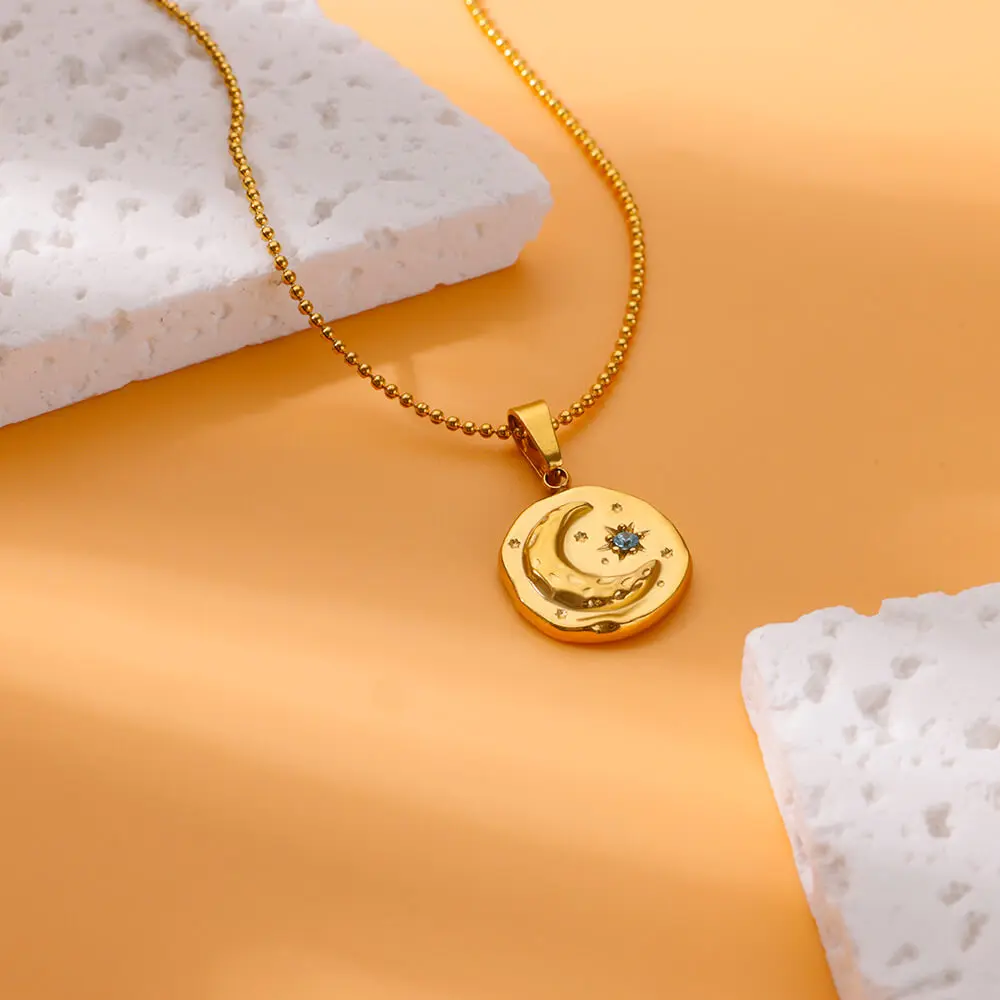 bijou acier inoxydable lune