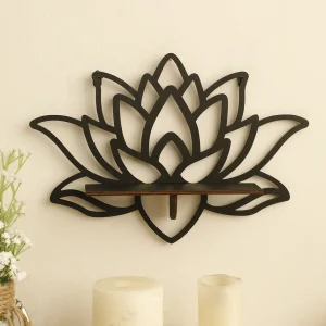 design étagère bois noir