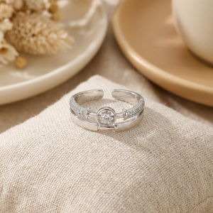 Bague Anahi Argent en acier inoxydable