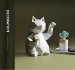 sculpture moderne chat fortune