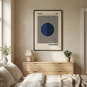 Affiche moderne bleue marine