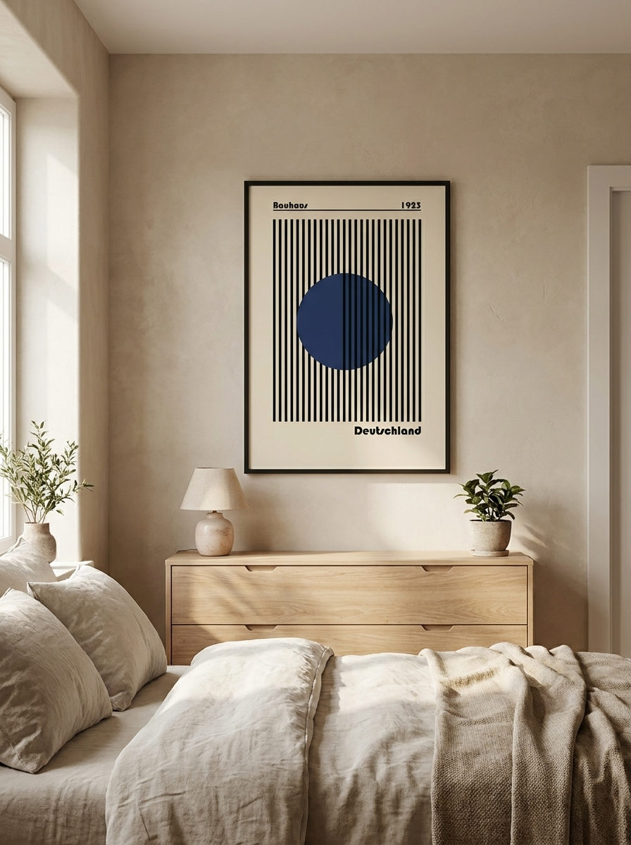 Affiche moderne bleue marine