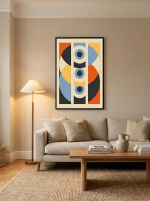 Affiche moderne oeil turque colorée
