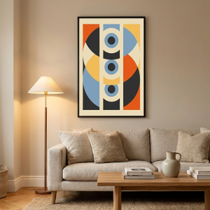 Affiche moderne oeil turque colorée