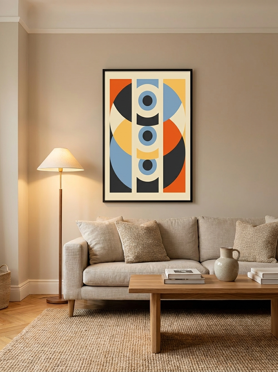 Affiche moderne oeil turque colorée