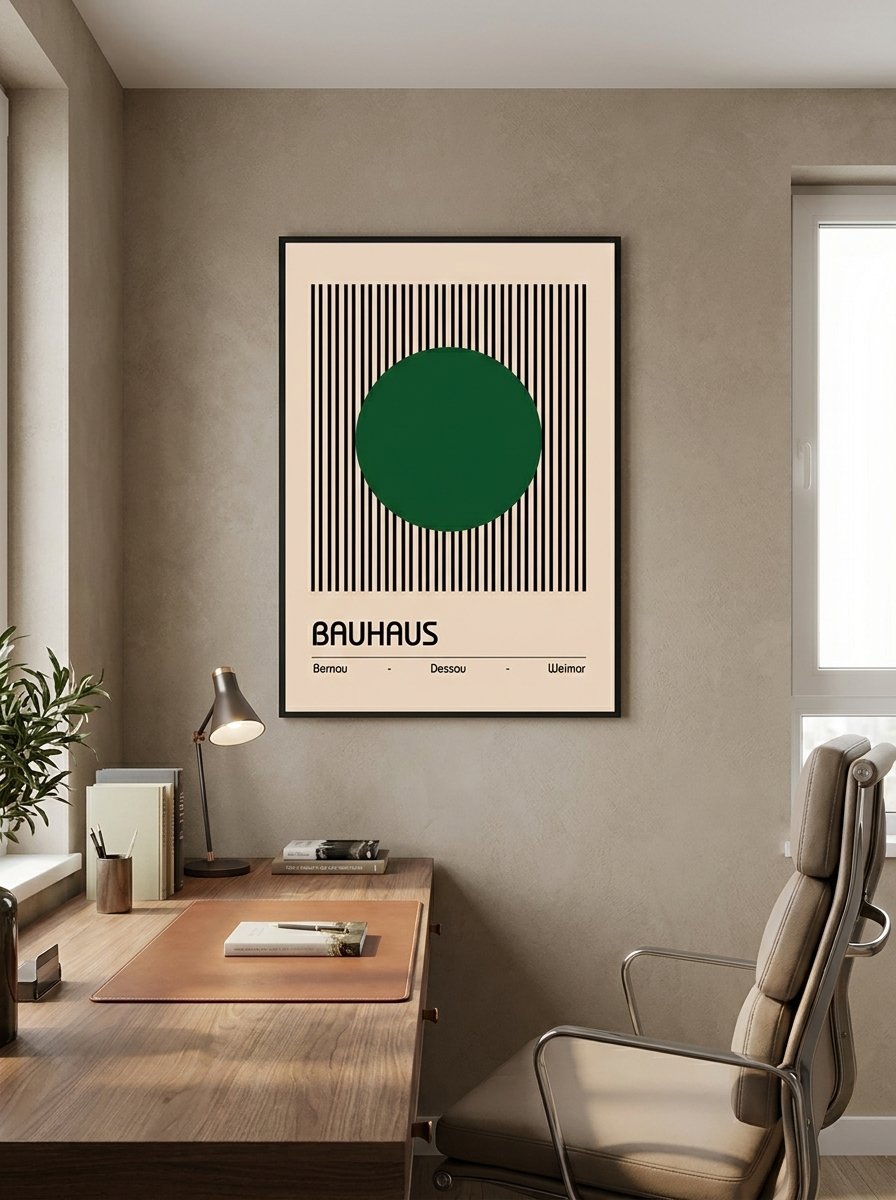 Affiche moderne verte