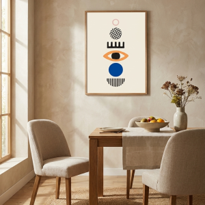 Affiche moderne oeil turque géométrique