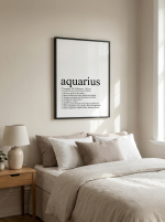 Affiche signe du zodiaque - Verseau