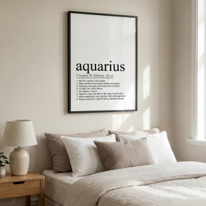 Affiche signe du zodiaque - Verseau