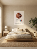 Affiche spatiale lunaire céleste et signe du zodiaque - Bélier