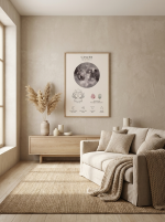 Affiche spatiale lunaire céleste et signe du zodiaque - Cancer