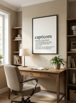 Affiche signe du Zodiaque - Capricorne