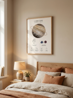 Affiche spatiale lunaire céleste et signe du zodiaque - Capricorne