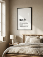 Affiche signe du zodiaque - Gémeau