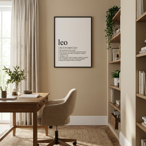 Affiche signe du zodiaque - Lion