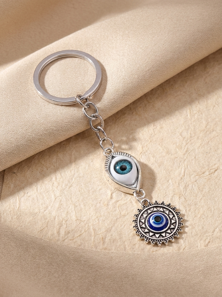 Porte-clés oeil protection double