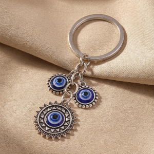Porte-clés bohème oeil protecteur triple