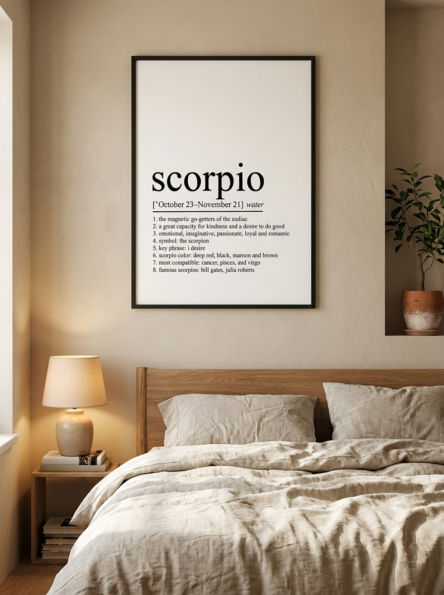 Affiche signe du Zodiaque - Scorpion