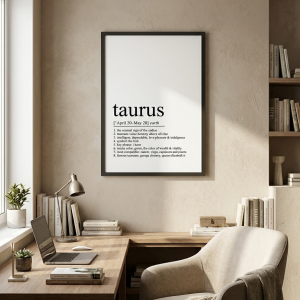 Affiche signe du zodiaque - Taureau