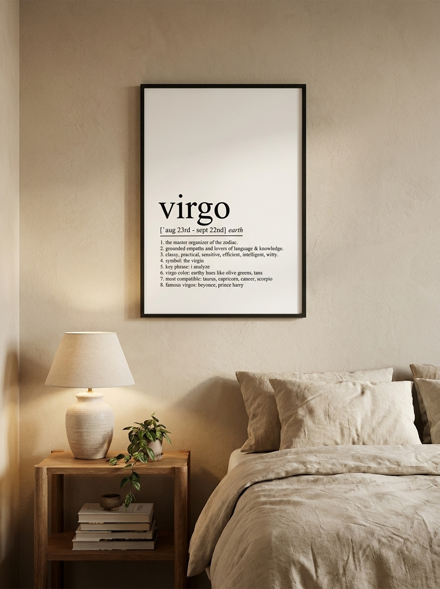 Affiche signe du zodiaque - Vierge